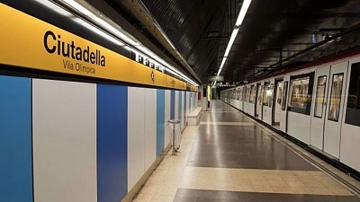 Obras de mejora de la accesibilidad en la estacin de Ciutadella-Vila Olmpica del metro de Barcelona